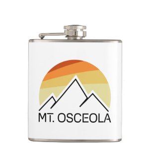 Mount Osceola New Hampshire Retro Hip Flask