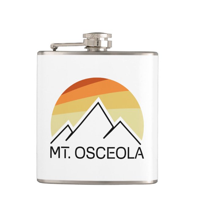 Mount Osceola New Hampshire Retro Hip Flask (Front)
