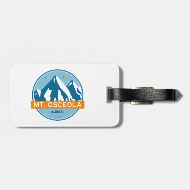 Mount Osceola New Hampshire Stars Moon Luggage Tag (Back Horizontal)