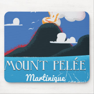 Mount Pelée, Martinique Vintage travel poster Mouse Mat