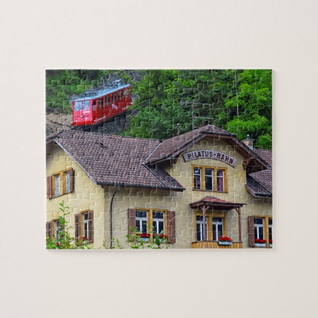 Mount Pilatus Bahn - Cog Railway - 8x10 - 110 pc Jigsaw Puzzle (Horizontal)