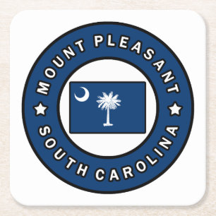 Mount Pleasant South Carolina Square Paper Coaster