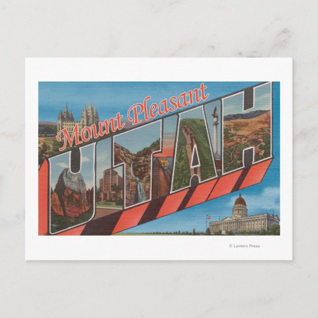 Mount Pleasant, Utah - Large Letter Scenes Postcard (Front)