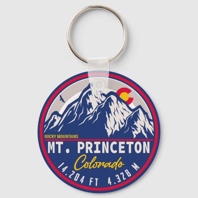 Mount Princeton Colorado - 14ers fourteener hiking Key Ring (Front)