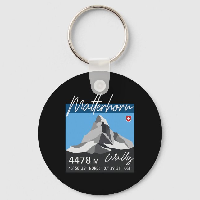 Mount Problemhorn Switzerland Hike Climb Hiking Sk Key Ring (Front)
