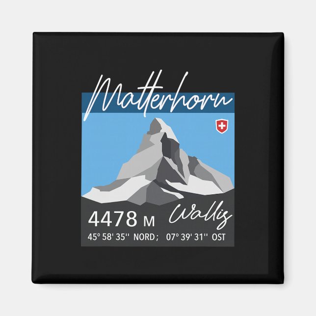 Mount Problemhorn Switzerland Hike Climb Hiking Sk Magnet (Front)