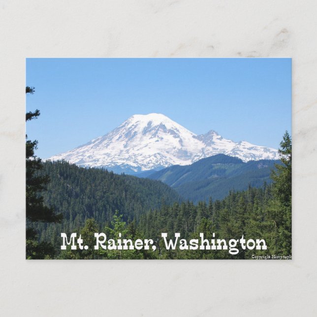 Mount Rainer, WA Postcard (Front)