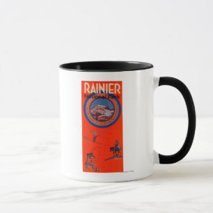 Mount Rainier Advertising Poster Mug