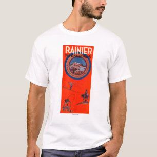 Mount Rainier Advertising Poster T-Shirt