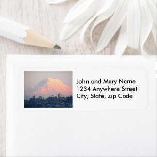 Mount Rainier Alpenglow Return Address