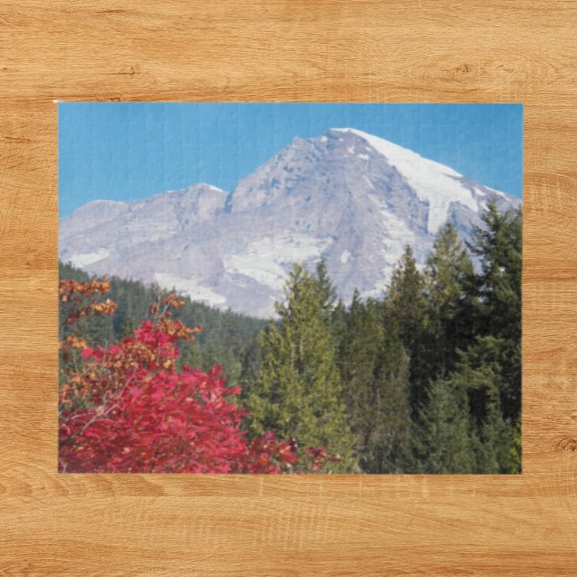 Mount Rainier and Autumn Colours Jigsaw Puzzle (In Situ)