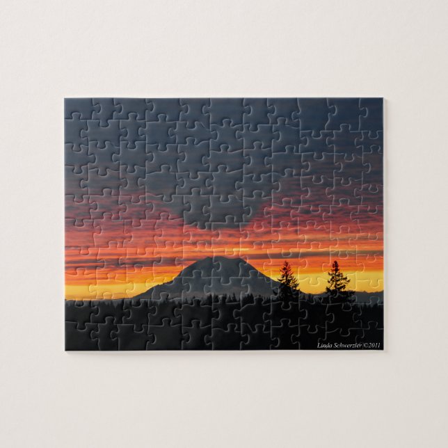 Mount Rainier and its Shadow Jigsaw Puzzle (Horizontal)