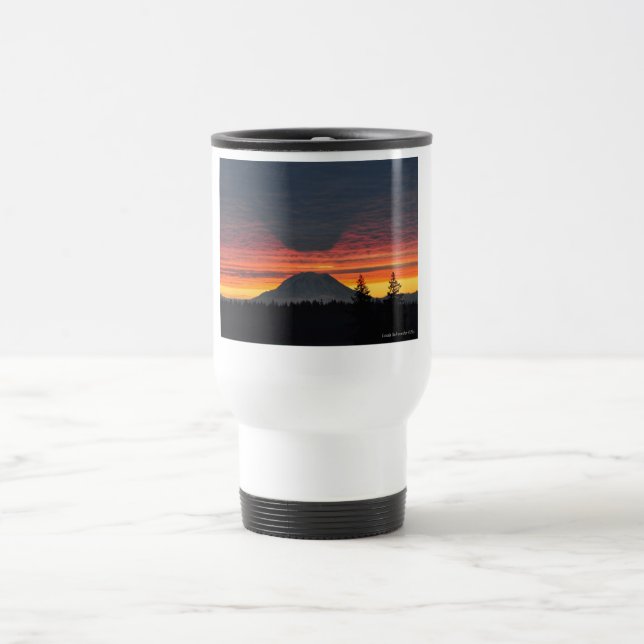 Mount Rainier and its Shadow Travel Mug (Center)