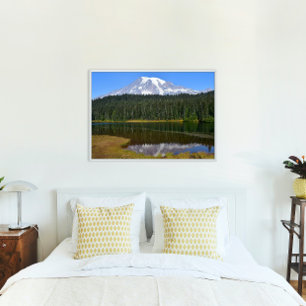 Mount Rainier and Lake Reflection Photo Print