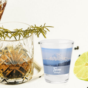 Mount Rainier and Puget Sound, Tacoma, Washington Shot Glass