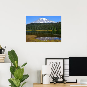 Mount Rainier and Reflection Lake Poster