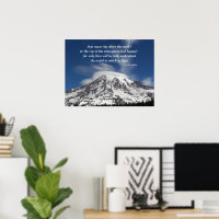 Mount Rainier and Socrates Quote Photographic