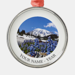 Mount Rainier at Paradise Point Metal Tree Decoration