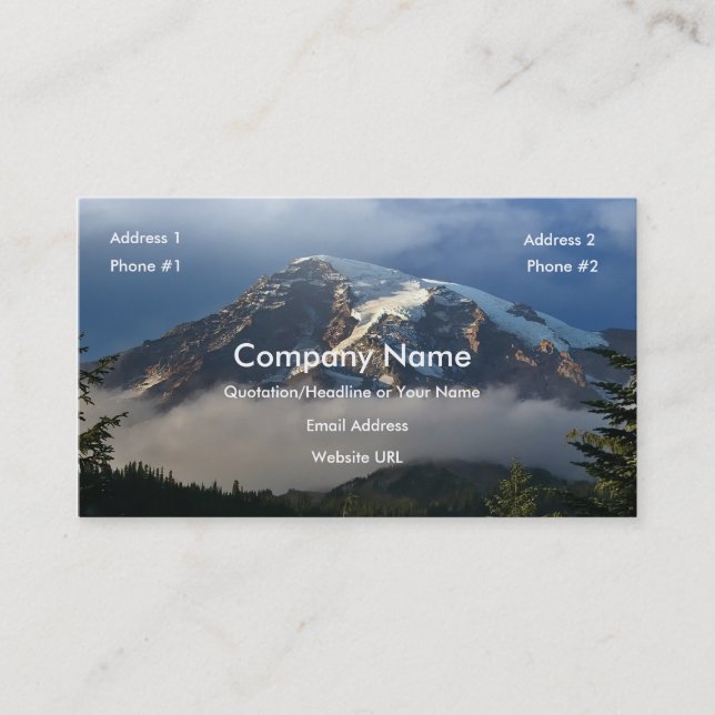 Mount Rainier business card (Front)