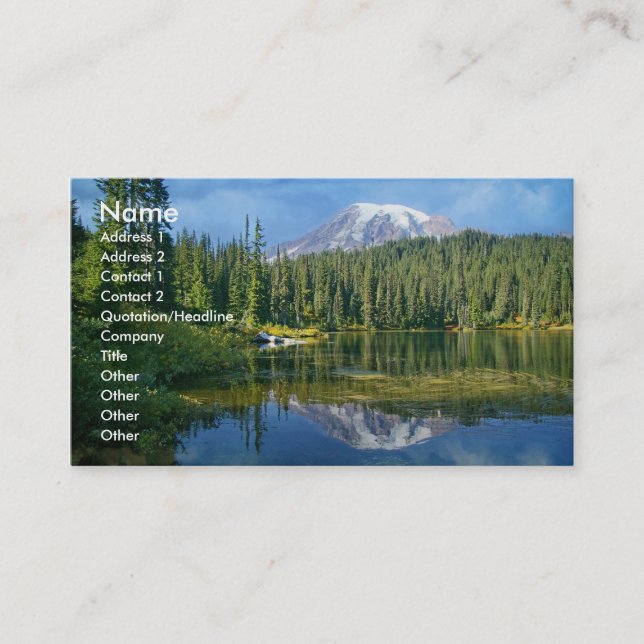 Mount Rainier business card (Front)