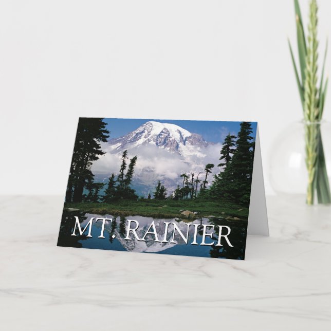 Mount Rainier | Happy Birthday Card (Front)