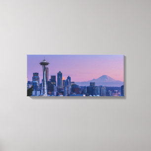 Mount Rainier in the background. Canvas Print