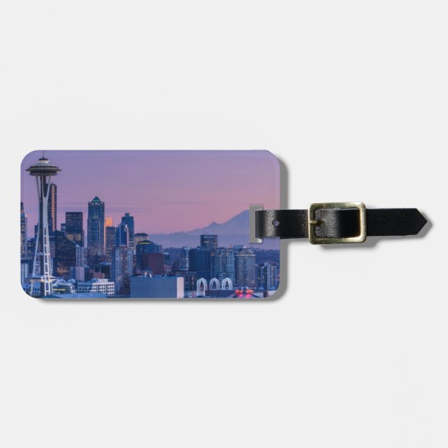 Mount Rainier in the background. Luggage Tag (Front Horizontal)