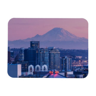 Mount Rainier in the background. Magnet