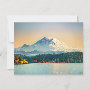 Mount Rainier Lake Washington All Occasion Blank Postcard