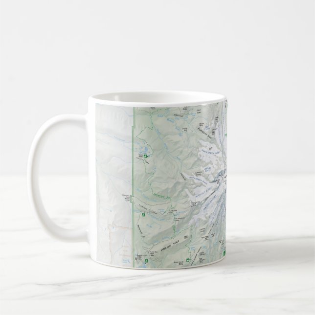 Mount Rainier map mug (Left)