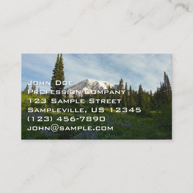 Mount Rainier Morning Light Business Card (Front)