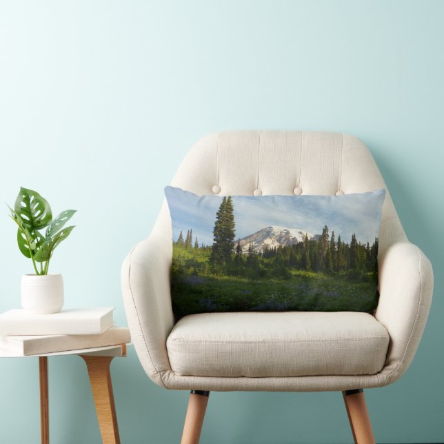 Mount Rainier Morning Light Lumbar Cushion (Chair)