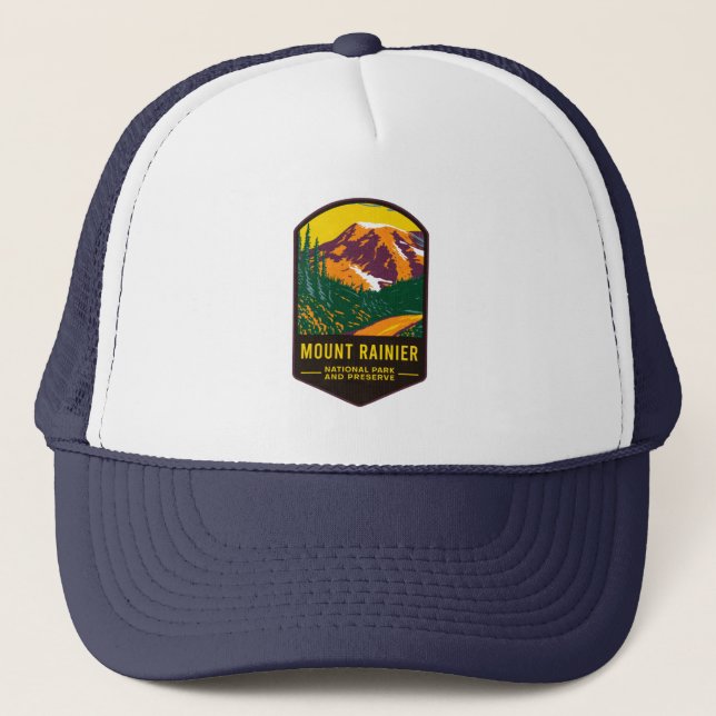 Mount Rainier National Park and Preserve Trucker Hat (Front)
