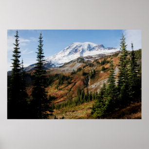 Mount Rainier National Park, autumn Poster