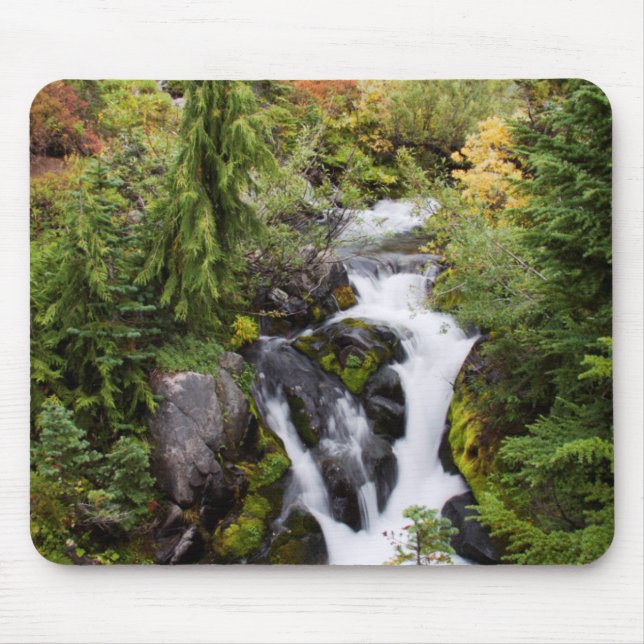 Mount Rainier National Park, autumn stream Mouse Mat (Front)