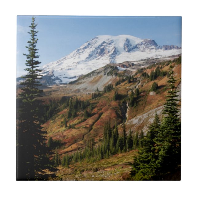 Mount Rainier National Park, autumn Tile (Front)