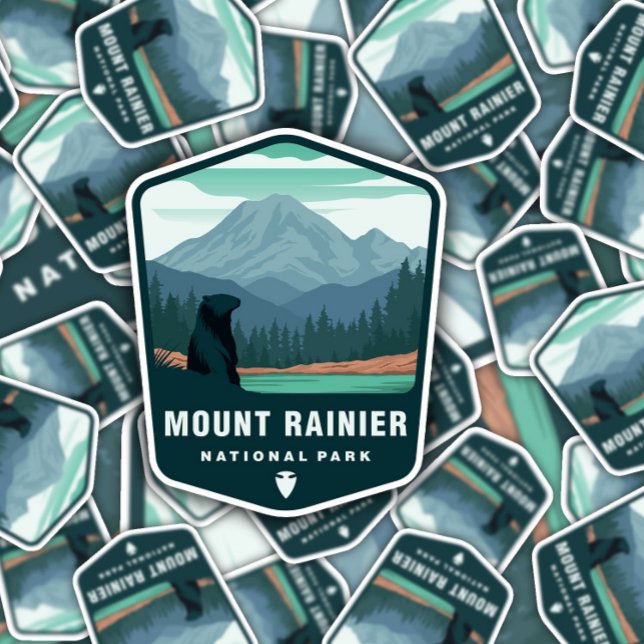 Mount Rainier National Park | Die-Cut Sticker (Creator Uploaded)