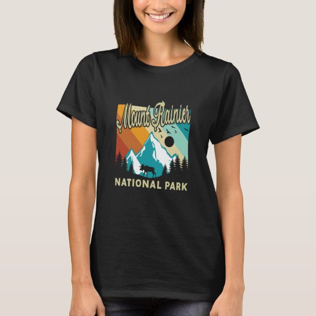 Mount Rainier National Park Hiking Vacation T-Shirt (Front)