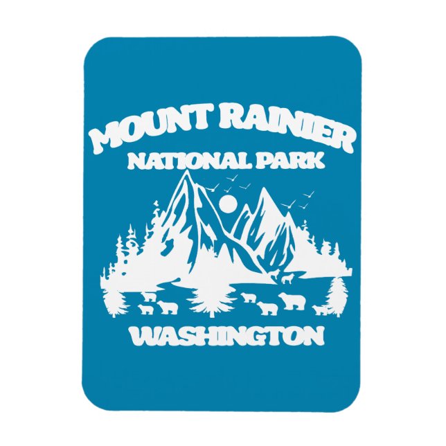 Mount Rainier National Park Magnet (Vertical)