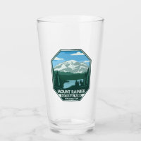 Mount Rainier National Park Minimal Retro Emblem