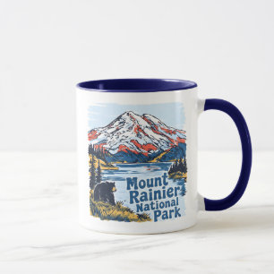 Mount Rainier National Park Mountain Landscape Mug