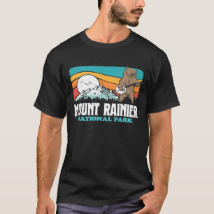 Mount Rainier National Park Mountains Banjo Bear T-Shirt