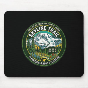 Mount rainier national park skyline trail vintage mouse mat
