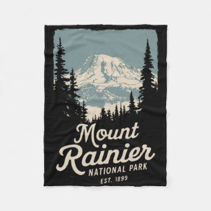 Mount Rainier National Park Souvenir Nature Outdoo Fleece Blanket