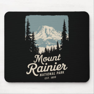 Mount Rainier National Park Souvenir Nature Outdoo Mouse Mat