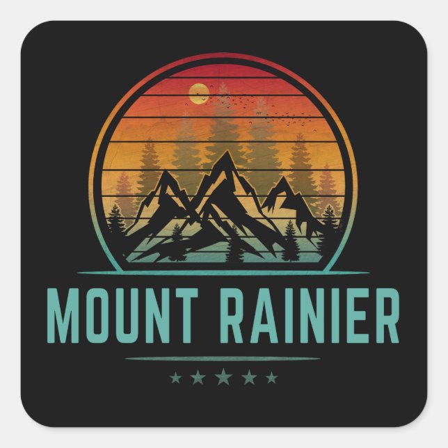 Mount Rainier National Park Square Sticker (Front)