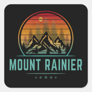 Mount Rainier National Park Square Sticker