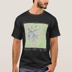 Mount Rainier National Park Topographic Map T-Shirt