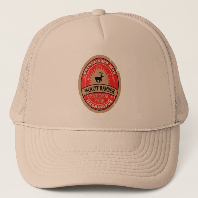 Mount Rainier National Park Trucker Hat (Front)