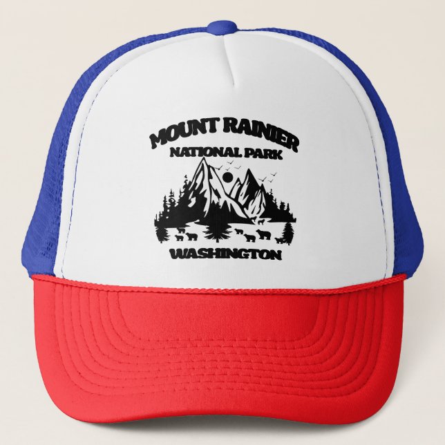 Mount Rainier National Park Trucker Hat (Front)